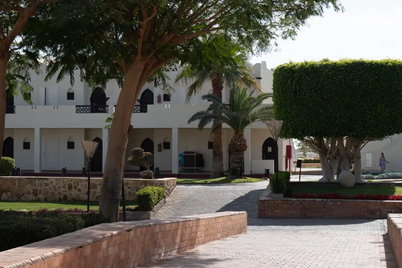A resort garden in Sharm El Sheikh