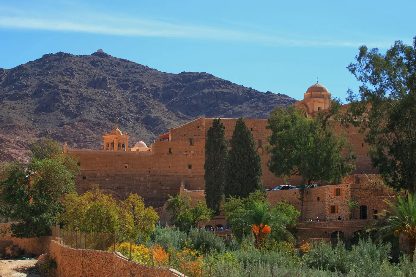 Saint Catherine's Monastery among the mountains of South Sinai