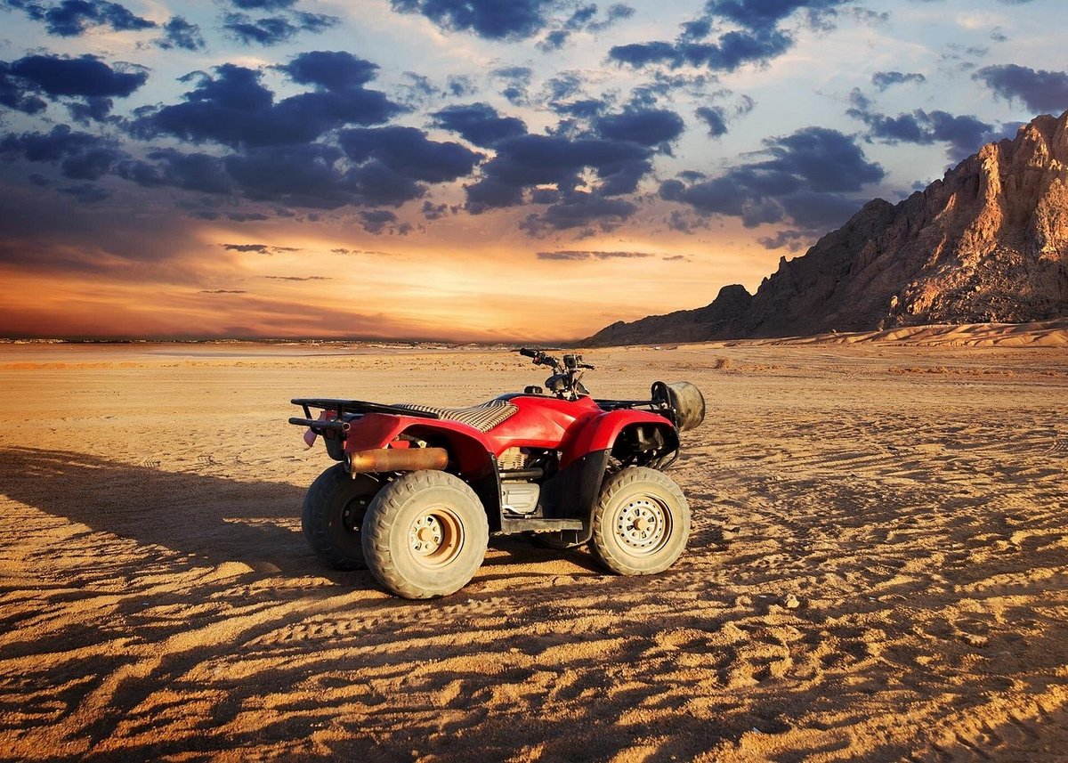 Sunset quad-bike safari in the Sinai desert near Sharm El Sheikh